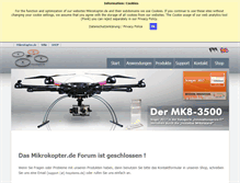 Tablet Screenshot of forum.mikrokopter.de